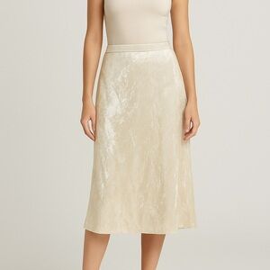 Zara Cream Midi Skirt